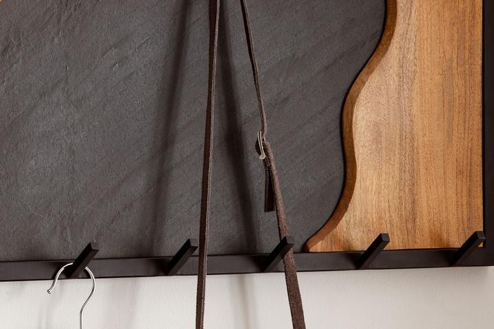 Produktbild FineBuy Wandgarderobe FB95866 Metall Schwarz