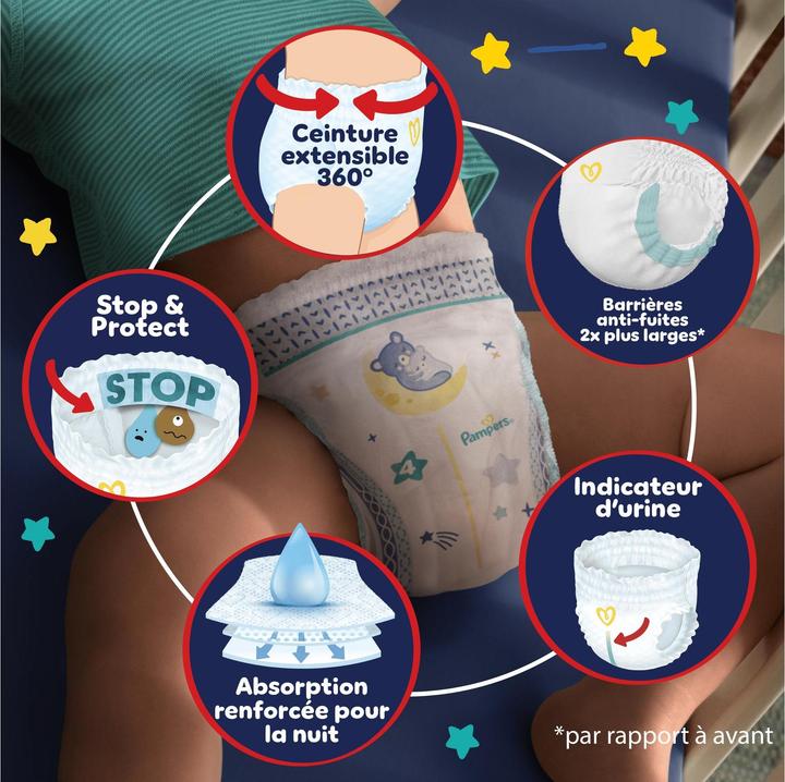 Produktbild Pampers Baby-Dry Night Pants (Gr. 4, Monatsbox, 180 Stück)