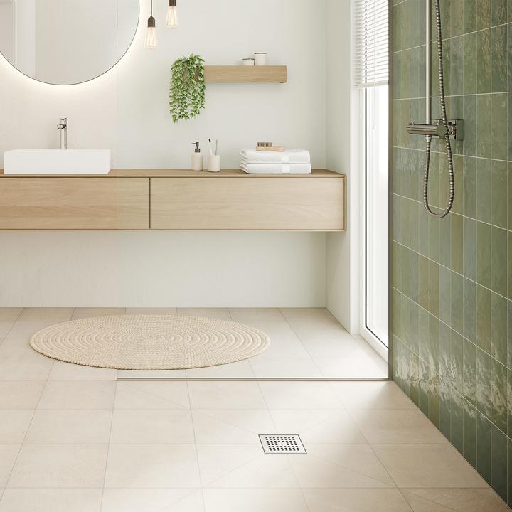 Produktbild hansgrohe HG Punktablauf RainDrain Brilliance Kompl.set Edelstahl gebürstet 100x100mm (100 mm)