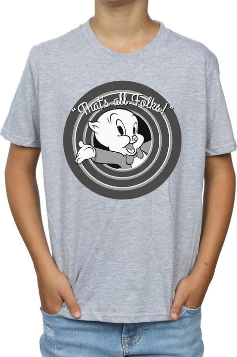 Actual product image Looney Tunes Boys That's All Folks Porky Pig T-Shirt (152, 158)