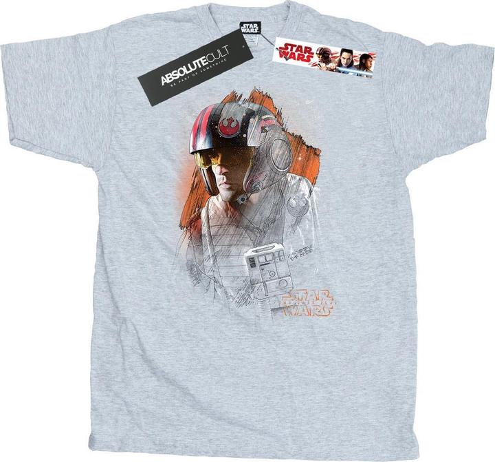 Star Wars The Last Jedi Poe Dameron Brushed TShirt (M)