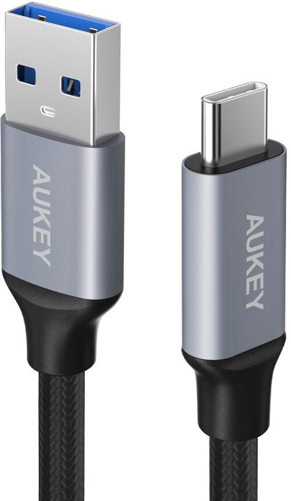 Actual product image Aukey USB A - USB Type-C Nylon (1 m, USB 3.0)