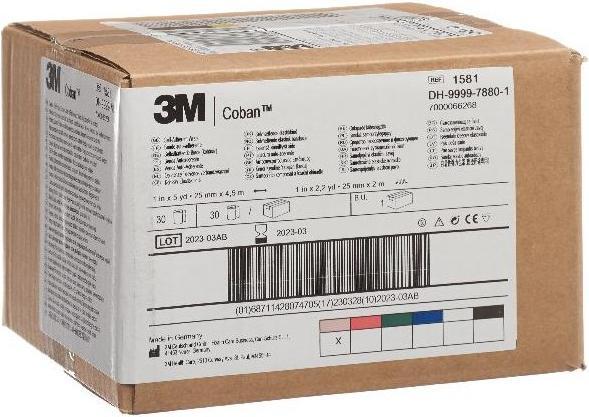 3M COBAN Benda elastica 2,6cmx4,57m color pelle, 30 pezzi