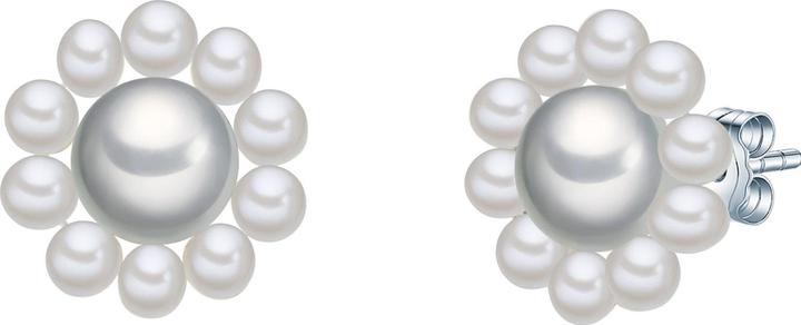 Valero Pearls Damen Blüte Sterling Silber Süsswasser-Zuchtperlen silber - 24399 (925er Silber)