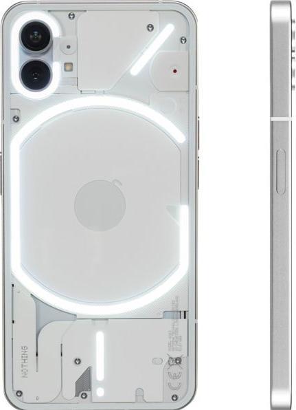 Actual product image Nothing Phone (1) (8GB) (256 GB, White, 6.55", Dual SIM, 50 Mpx, 5G)