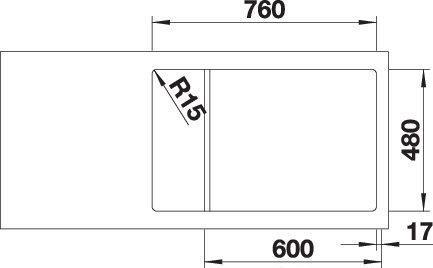 Produktbild Blanco Dinas XL 6 S Compact (Einbauspüle, 78 cm, 50 cm)