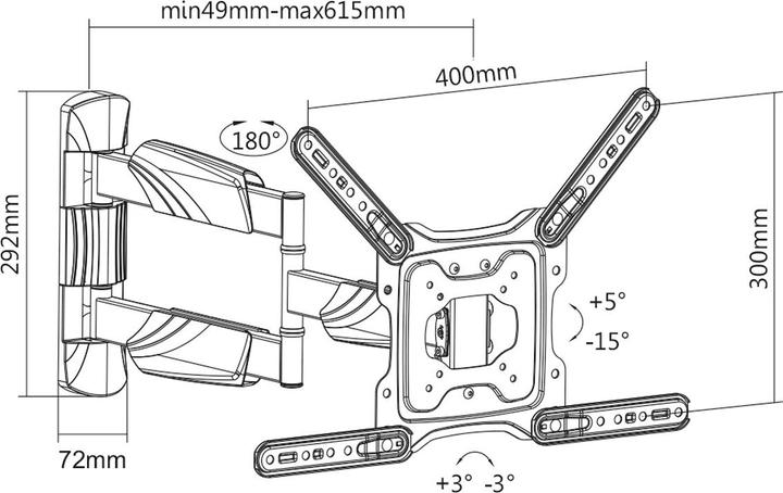 Actual product image Value LCD/TV wall mount (Wall, 55")