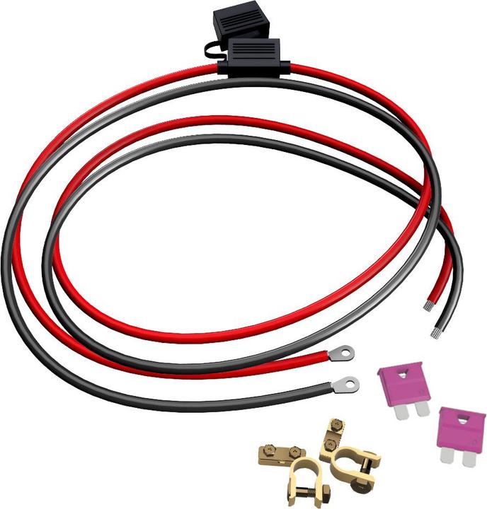 Produktbild Nordic Power Offgridtec 1,5m 6mm² Batteriekabel M8 mit Flachsicherungshalter, 10A Sicherung und Polklemmen