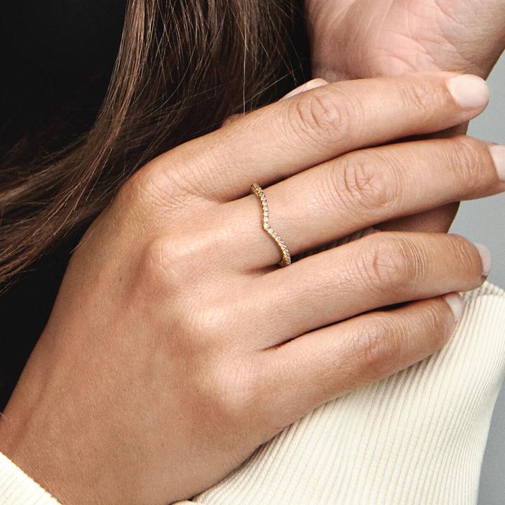 Actual product image Pandora Shine Sparkling Wishbone Ring (50)