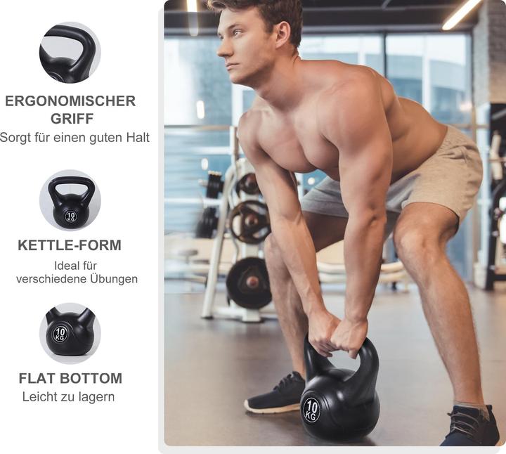 Produktbild Homcom Kettlebell Kunststoff, Sand Schwarz