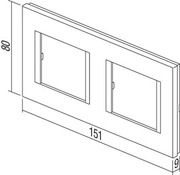 Immagine prodotto Magni Serie Modulo Telaio OL PIASTRA DI COPERTURA LINEA2x2M NB