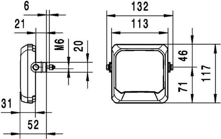 Actual product image Hella LED Worklights