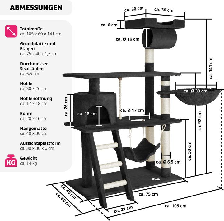 Actual product image tectake Marcel (141 cm, Black)