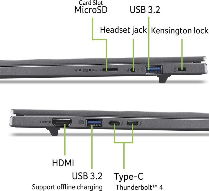 Produktbild Acer Aspire 16 AI OLED (16", Intel Core Ultra 7 258V, 32 GB, 1000 GB, DE)
