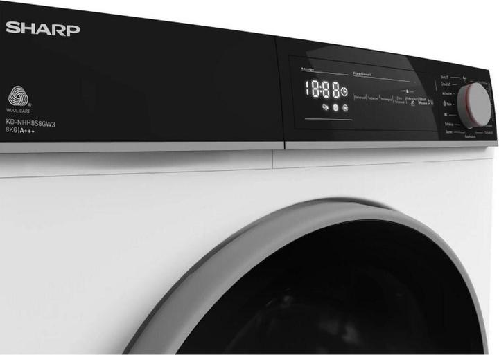 Image du produit Sharp KD-NHH8S8GW3-DE (8 kg, Droite, Prise UE)