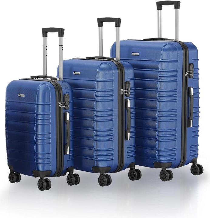 Juskys Hartschalen-Kofferset (120 l, M (50 - 90l), L (90 - 115l), XL (ab 115l))