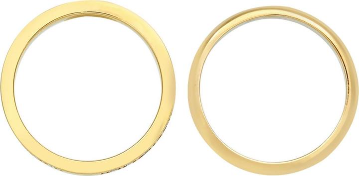 Image du produit Elli anneau cristaux Memoire Bandring Basic 2er Set 925 Silver (52, Argent 925)