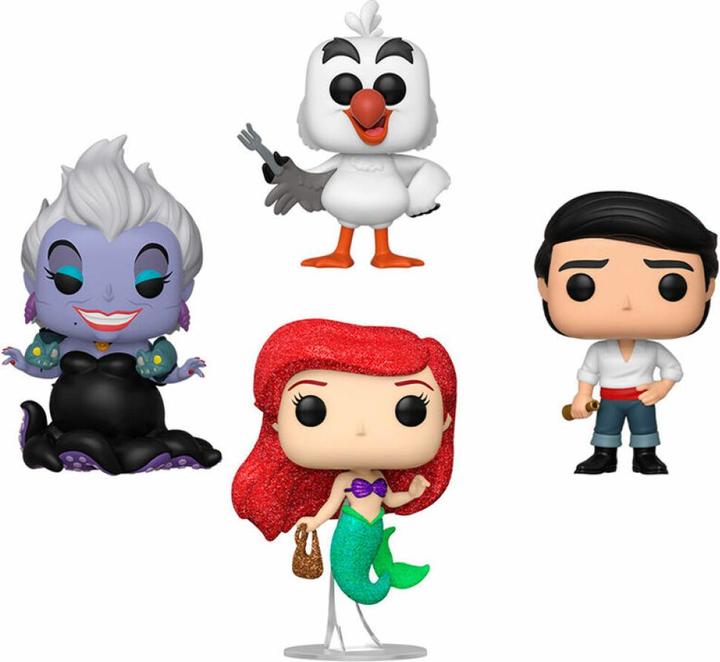Funko POP! Disney: Ariel/Eric/Scuttle/Ursula 4PK EXM DGLT
