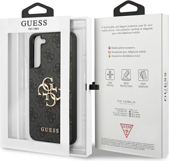 Produktbild Guess 4G Metal Logo Case für Samsung Galaxy S23+ - grey (Samsung Galaxy S23+)