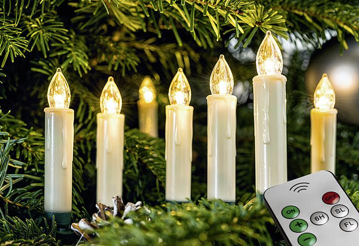 Produktbild F-H-S International LED Baumkerze 20 Kerzen kabellos mit FB incl. Batterien (20 x)