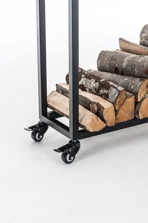 Produktbild Swisshandel24 Kaminholzständer Hetta 25x60x100 cm, schwarz (25 x 60 x 100 cm)
