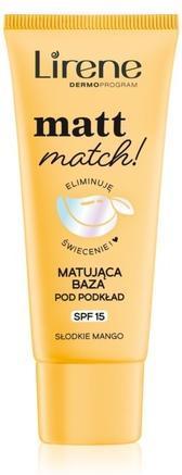 Actual product image Lirene LIRENE Matt Match! matująca baza pod podkład SPF15 Słodkie Mango 30ml