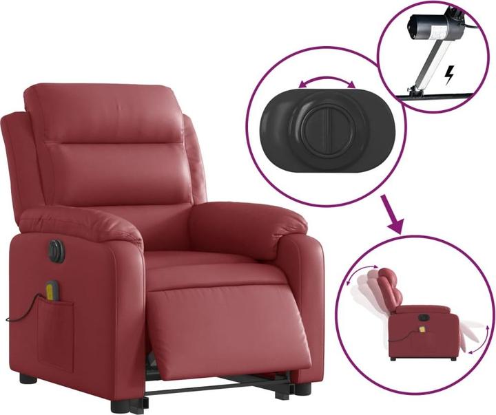 Immagine prodotto VidaXL Poltrona massaggiante Ausilio elettrico stand-up Poltrona relax Poltrona in similpelle