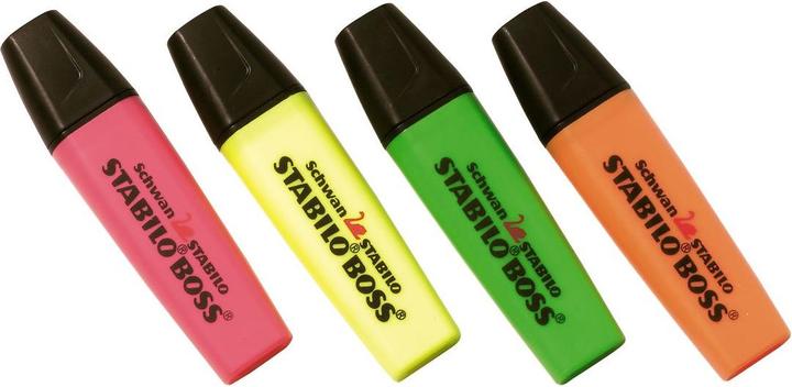 Actual product image STABILO BOSS ORIGINAL highlighter (Orange, Yellow, Green, Pink, 5 mm, 4 x)