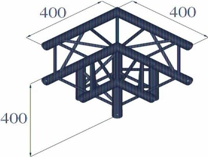 Actual product image Alutruss DECOLOCK DQ4-PAL30 4-point truss 3-way corner 90