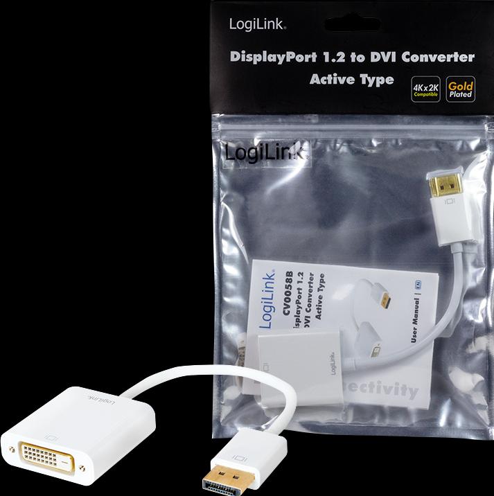 Immagine prodotto LogiLink Da DisplayPort 1.2 a DVI (DVI, 15 cm)