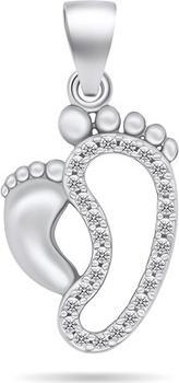 Brilio Silver - Beautiful sterling silver pendant with zircons Imprints PT61W