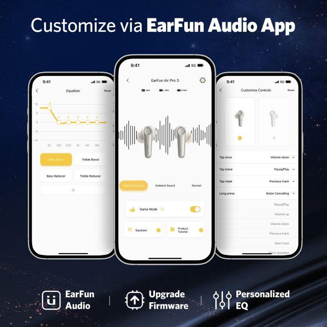 Actual product image EarFun Air Pro 3 (ANC, 7 h, Cable)