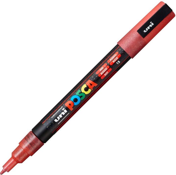 Image du produit Posca Marqueur fin PC-3M (Rouge pailleté, 1.30 mm, 1 x)