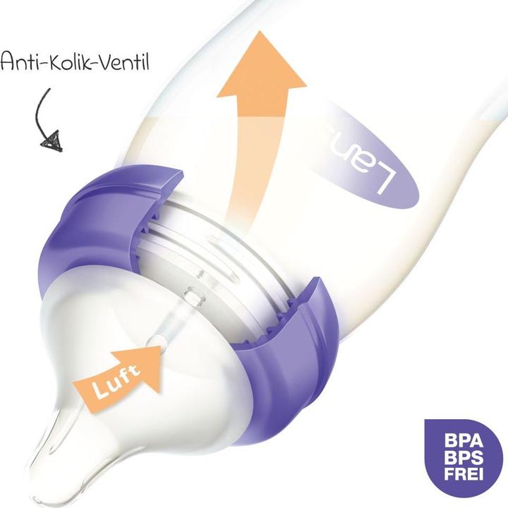 Actual product image Lansinoh Babyflaschen Glas-Flasche 2er Pack 160ml mit NaturalWave® Trinksauger (160 ml)