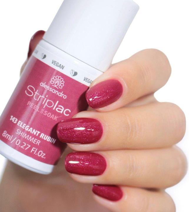 Actual product image Alessandro Striplac Peel or Soak (143 Elegant ruby, Peelable nail polish)
