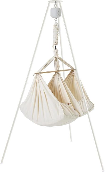 Actual product image Membantu Baby Hammock Set Stand Basic Twins White/Nature/Grey