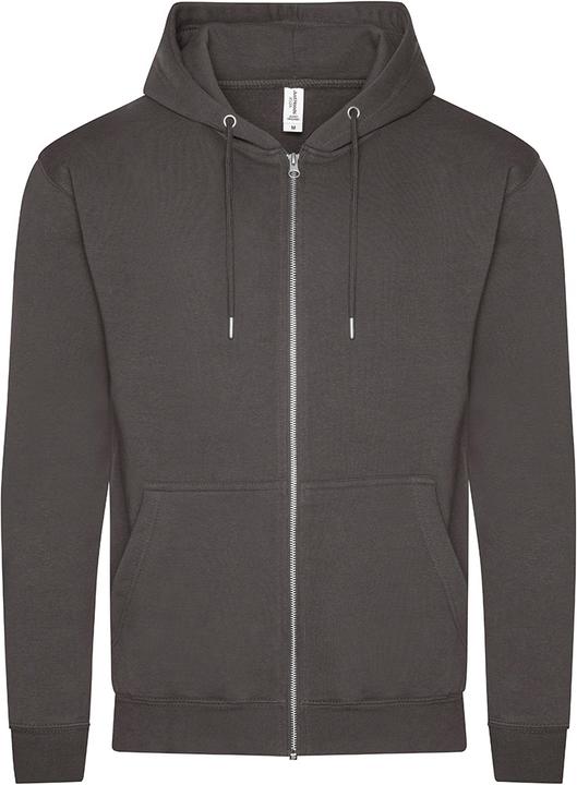 Awdis Hoodie mit durchgehendem Reissverschluss Baumwolle aus biologischem Anbau
