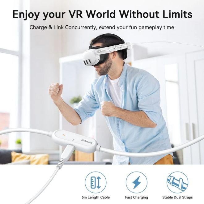 Actual product image AMVR Meta Quest 3 / 3S VR Link Kabel mit 36W Ladeleistung