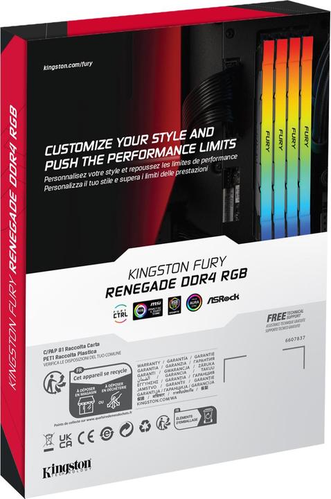 Image du produit Kingston 16GBDDR4-4600MT/S CL19DIMM (2 x 8GB, 4600 MHz, RAM DDR4, DIMM)