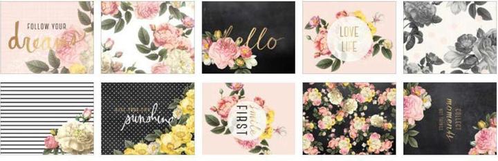 Image du produit American Crafts Set de cartes à motifs Carte florale 40 pièces (40 pcs)