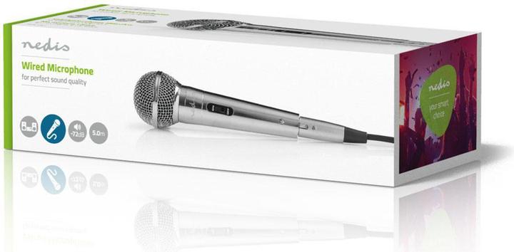 Produktbild Nedis MPWD45GY Kabelgebundenes Mikrofon Empfindlichkeit -72 dB +/-3 dB 60 Hz - 14 kHz 5,0 m