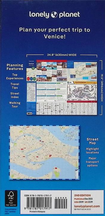 Produktbild Venice City Map (Englisch, Collectif, 2024)