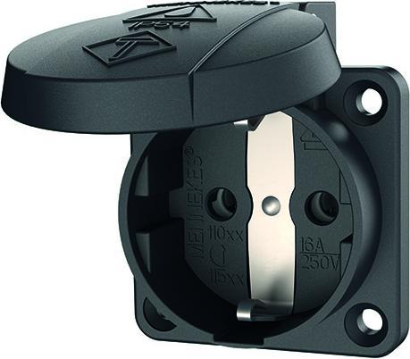 Actual product image Mennekes 11012 1-gang surface-mounted socket outlet IP54 Black