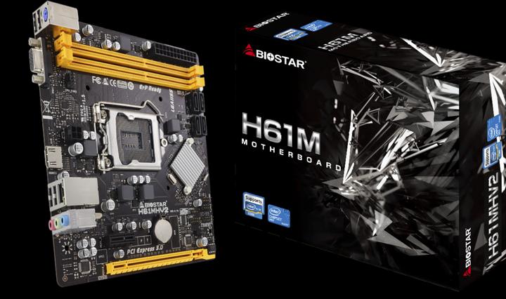 Actual product image Biostar H61MHV2 (LGA 1155, Intel H61, mATX)