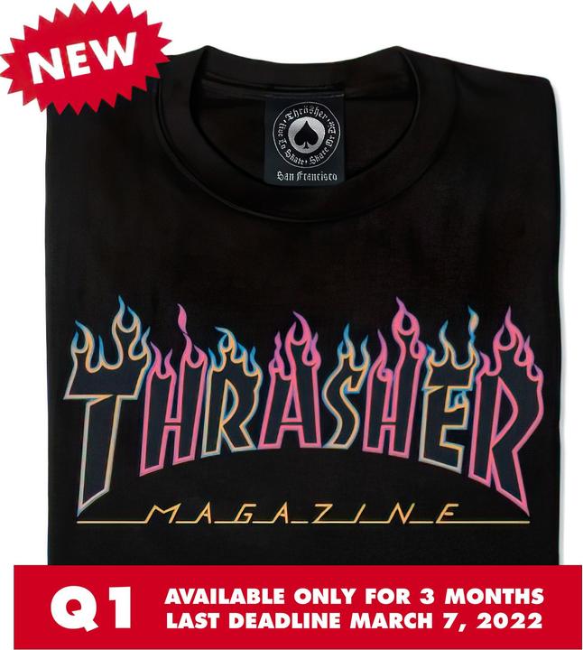 Immagine prodotto Thrasher Maglietta con logo al neon a doppia fiamma (M)
