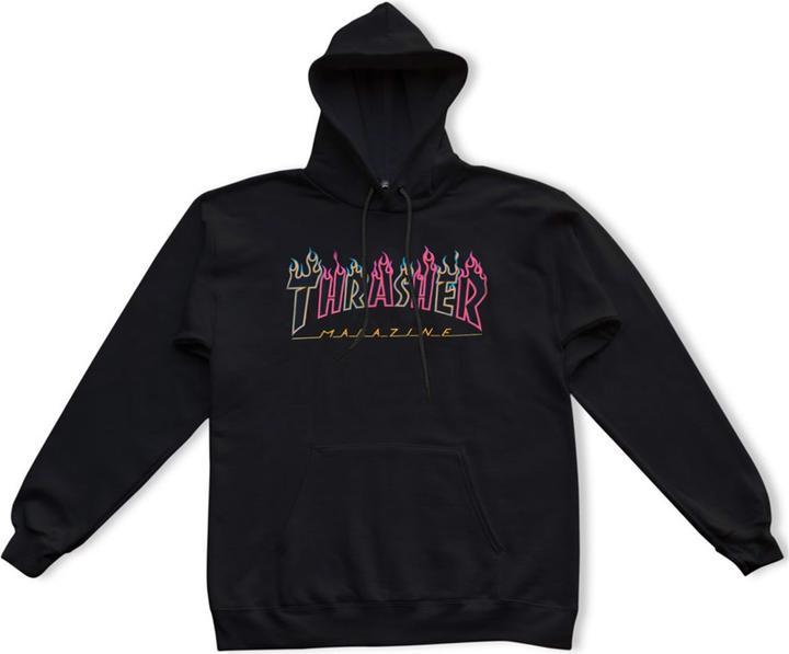 Thrasher Double Flame Neon Logo Hood