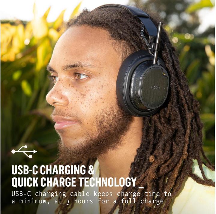 Image du produit House of Marley Casque Bluetooth supra-auriculaire Exodus avec contrôle actif du bruit (ANC, 30 h, Filaire, Sans fil)