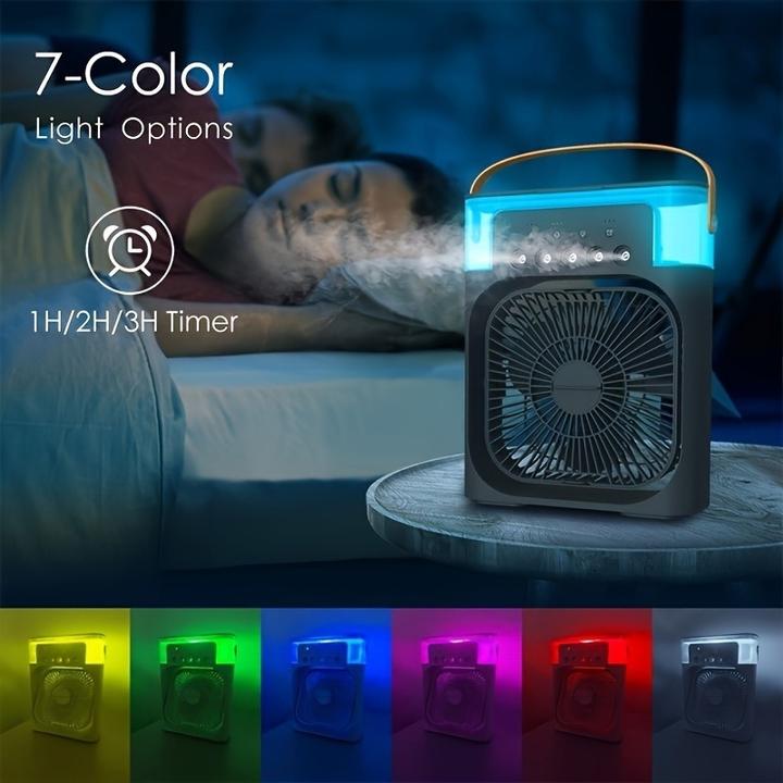 Actual product image PhoneLook USB Ventilator mit Nebelfunktion, multifunktional, 6 einstellbare Sprühmodi und Aromadiffusor