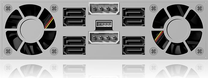 Actual product image Icy Box IB-2222SSK 4-Bay 2.5" Backplane, Hot-SWAP, black