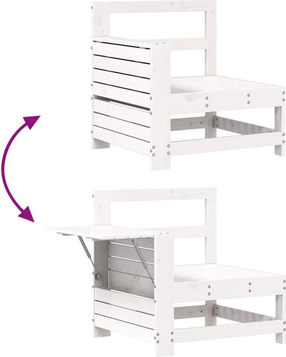Produktbild VidaXL Gartensofa mit Armlehne und Beistelltisch